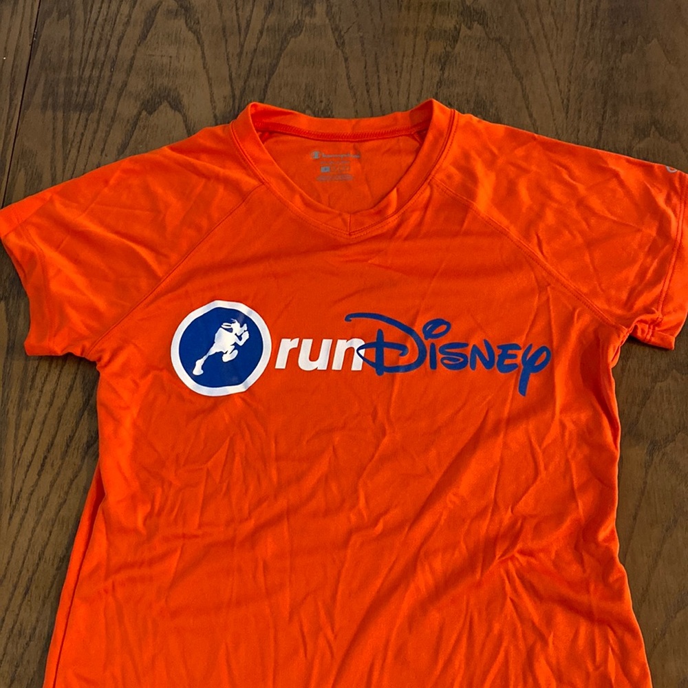Orange goofy runDisney shirt